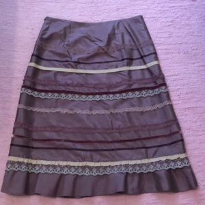 Purple and pink skirt with ribbon and lace detail